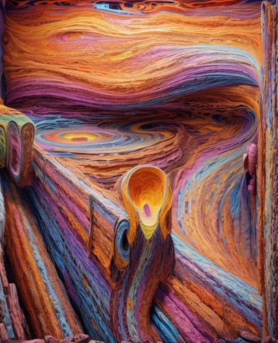 uluru,colored rock,dimensional,aura,colored pencil background,psychedelic art,lsd,computer art,chalk drawing,layer of the sun,oil pastels,rock painting,color fields,lava,glass painting,trip computer,pour,oil chalk,root chakra,oil on canvas