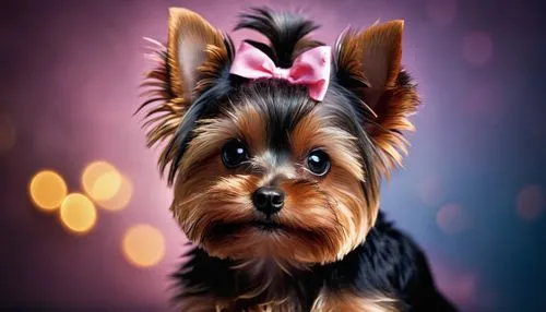 yorkshire terrier,biewer yorkshire terrier,yorkshire terrier puppy,yorkie puppy,yorkie,yorky,pink bow,yorki,schnauzer,pinscher,schnaufer,pink ribbon,terrier,romantic portrait,cute puppy,female dog,cunigunde,ruffelle,derivable,dog breed,Photography,General,Cinematic