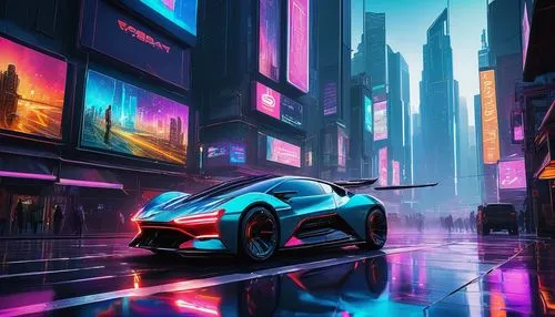 3d car wallpaper,futuristic,futuristic landscape,futuristic car,cyberpunk,toyota supra,zenvo-st,neon arrows,lamborghini,lamborghini aventador,supra,ford gt 2020,elektrocar,i8,aventador,audi e-tron,cityscape,lamborghini estoque,pagani,merc,Illustration,Realistic Fantasy,Realistic Fantasy 34