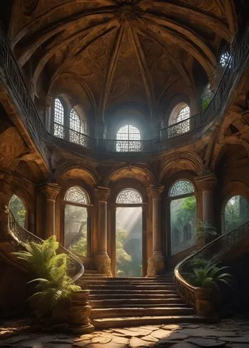 dandelion hall,hall of the fallen,labyrinthian,sanctuary,abandoned place,lost place,sanctum,ruins,cochere,rivendell,conservatory,abandoned places,chhatris,ruin,environments,mausoleum ruins,ruinas,undercroft,backgrounds,atriums,Conceptual Art,Sci-Fi,Sci-Fi 12