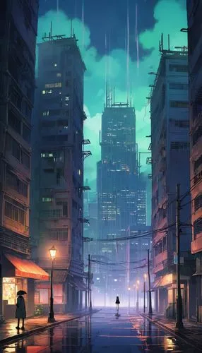 cybercity,cybertown,cityscape,evening city,shinjuku,cyberworld,city at night,city scape,cyberpunk,tokyo city,cyberscene,shadowrun,cyberport,destroyed city,akiba,cityscapes,urbanworld,cloudstreet,neuromancer,evening atmosphere,Illustration,Japanese style,Japanese Style 03