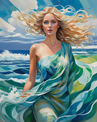 the wind from the sea,wind wave,mermaid background,sea breeze,ocean waves,the sea maid,siren,ocean background,world digital painting,sea water splash,flowing,oil painting on canvas,art painting,little girl in wind,wind,flowing water,sea,sea landscape,mermaid vectors,oil painting,Illustration,Vector,Vector 07