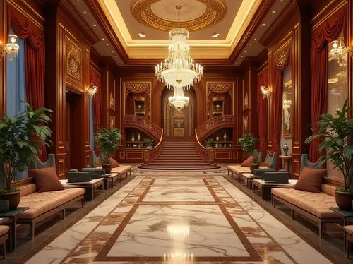 hallway,ballroom,corridor,corridors,hotel lobby,ornate room,lobby,europe palace,hotel hall,entrance hall,grand hotel,hallway space,emporium,venetian hotel,luxury hotel,cochere,royal interior,ritzau,grand hotel europe,montecarlo,Photography,General,Realistic