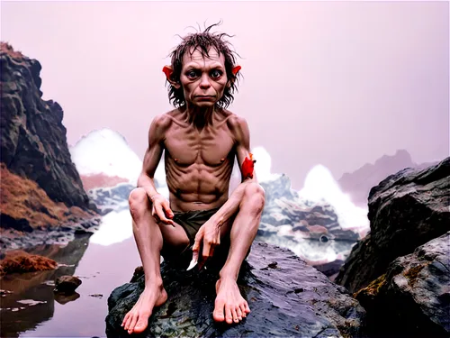 primitive person,floresiensis,gollum,progeria,neanderthal,apeman,hominick,neanderthalensis,australopithecine,pygmies,afarensis,hominids,mongoliensis,pygmy,corben,antwoord,yanomami,butoh,homunculus,mesolithic,Art,Artistic Painting,Artistic Painting 44