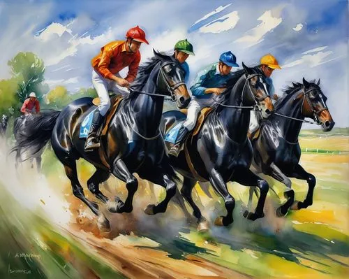 horseracing,horserace,racehorses,horse racing,steeplechasing,horse race,Illustration,Paper based,Paper Based 11