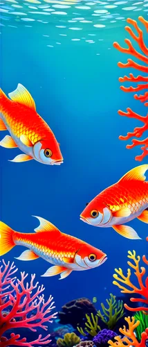 school of fish,aquarium fish,fishes,ornamental fish,poissons,fish in water,marine fish,underwater background,rasbora,freshwater fish,tropical fish,tetras,wrasses,fish farm,red fish,aquatic animals,sticklebacks,koi carps,aquarium,aquaculture,Conceptual Art,Oil color,Oil Color 25