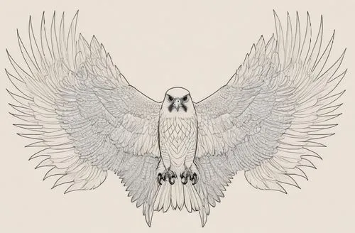 Line drawing of a falcon.,a drawing of a bird with wings spread out,eagle illustration,eagle vector,uniphoenix,white eagle,karasu,haliaeetus,Illustration,Vector,Vector 03