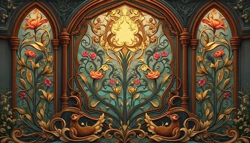 art nouveau frame,art nouveau frames,fairy tale icons,stained glass,stained glass window,paisley digital background,stained glass windows,stained glass pattern,frame border illustration,ornate room,ornate,frame illustration,doorways,art deco background,tabernacles,book wallpaper,orchestrion,church door,baroque,antique background,Photography,General,Realistic