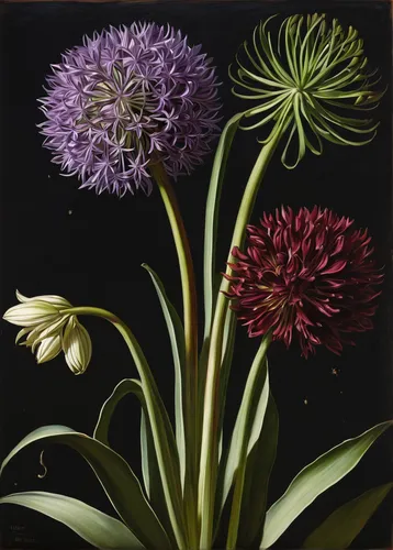 allium sativum,allium,giant allium,allium giganteum,ornamental onion,agapanthus,allium siculum,flowers png,purple salsify,cynara,bulbous flowers,eucomis,distaff thistles,ice plant family,cyanus cornflower,card thistle,cloves schwindl inge,flower painting,fritillaria imperialis,antarctic flora,Art,Classical Oil Painting,Classical Oil Painting 05