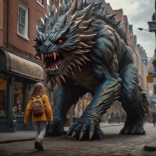 drexel,godzilla,dragon of earth,size comparison,child monster,rex,giant schirmling,digital compositing,giant lizard,cgi,giant,monsters,primeval times,concept art,run,encounter,griffon bruxellois,extinction rebellion,dragon li,monster,Photography,General,Natural