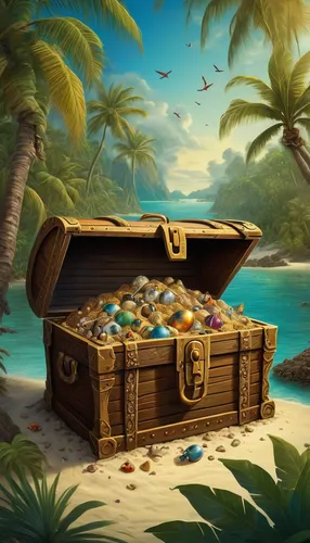 treasure chest,pirate treasure,treasure house,pineapple boat,treasure hunt,windfall,galleon ship,gold shop,galleon,music chest,collected game assets,island poel,treasure map,treasure,rotglühender poker,safe island,saranka,game illustration,gold bar shop,monkey island,Illustration,Realistic Fantasy,Realistic Fantasy 40