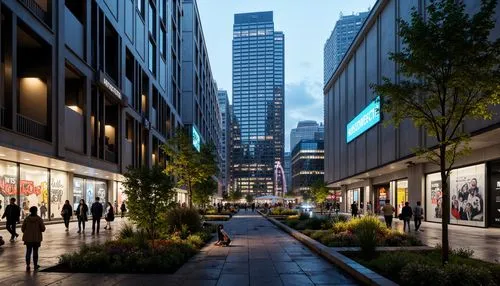 hudson yards,broadgate,costanera center,transbay,citycenter,marunouchi,pedestrianized,bishopsgate,streeterville,undershaft,renderings,metrotech,cheapside,3d rendering,biopolis,tishman,streetscape,aldersgate,financial district,business district