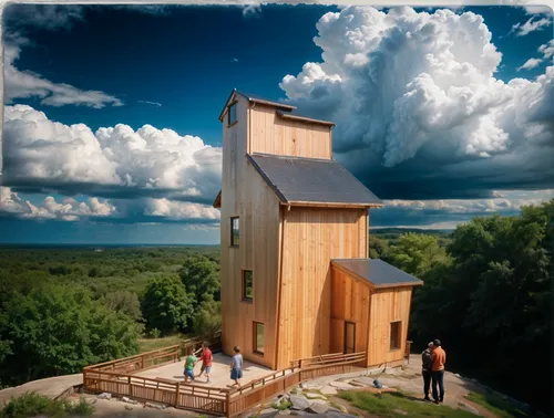 longaberger,banos campanario,observation tower,jumonville,pilgrimage chapel,wooden church