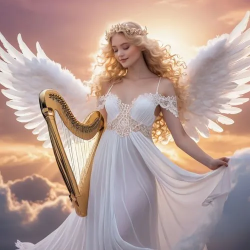 angel playing the harp,vintage angel,harp player,angel wing,baroque angel,angel wings,celtic harp,angelicus,angel,love angel,harpist,anjo,angel girl,celtic woman,harp,angelic,music fantasy,angels,angelnote,fantasy picture,Unique,Paper Cuts,Paper Cuts 05
