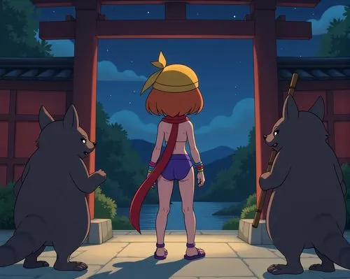 monogatari,sango,kunoichi,hosoda,torii,kon