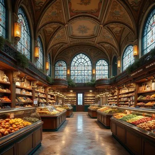 aisle,boulangerie,spice market,principal market,refectory,market hall,grocery store,grocers,grocer,pantry,bakeries,patisserie,homegrocer,humidor,bologna,the interior of the,grocery,paris shops,boston public library,store,Photography,General,Realistic