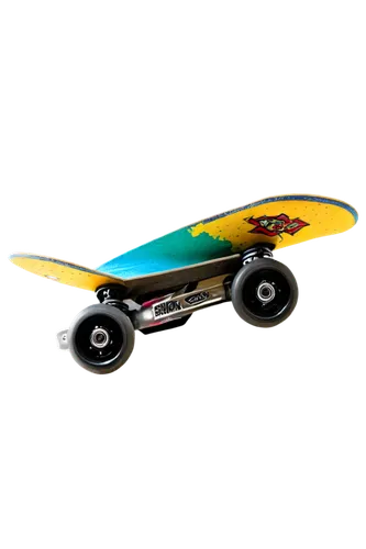 Skateboard, dynamic movement, low-angle shot, vibrant colors, worn-out wheels, scratched deck, bold graffiti, metal trucks, soft focus background, blurred motion effect, warm sunlight casting long sha