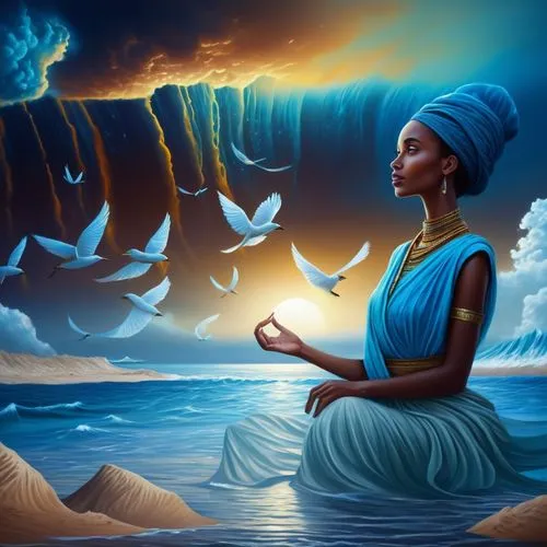 upanishad,oshun,candomble,upanishads,african art,kirtan,Illustration,Realistic Fantasy,Realistic Fantasy 25