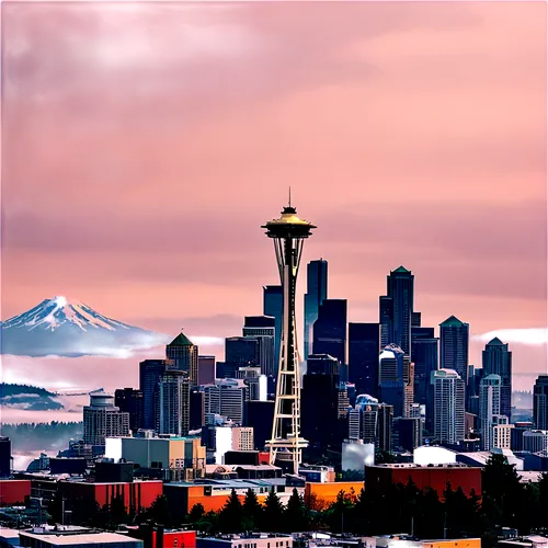 seattle,space needle,seattleite,sealth,northwest,sealaska,ranier,portlanders,rainier,seattlepolitics,seattleites,snow capped,lauravecseyseattle,queen anne,artthielseattle,alaskey,alki,skyline,the needle,snowcapped,Illustration,Japanese style,Japanese Style 06