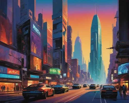 cybercity,cybertown,futuristic landscape,coruscant,megapolis,cityscape,city scape,colorful city,mcquarrie,cityscapes,sci fiction illustration,world digital painting,megacities,cityzen,jablonsky,sky city,evening city,fantasy city,motorcity,neuromancer,Conceptual Art,Oil color,Oil Color 04