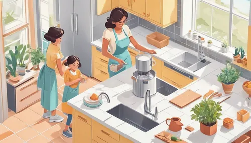 kitchen interior,kitchen,domestic,girl in the kitchen,the kitchen,domestic life,together cleaning the house,laundry room,kitchen design,big kitchen,tile kitchen,modern kitchen,kitchen work,shared apartment,kitchen shop,household,coffee tea illustration,kitchen counter,house plants,modern kitchen interior,Unique,3D,Isometric