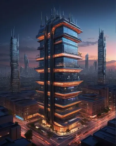 skyscraper,the skyscraper,residential tower,largest hotel in dubai,escala,futuristic architecture,skylstad,sky apartment,tallest hotel dubai,urban towers,electric tower,high-rise building,supertall,skyscraper town,ctbuh,renaissance tower,multistorey,high rise building,the energy tower,guangzhou,Illustration,Realistic Fantasy,Realistic Fantasy 28