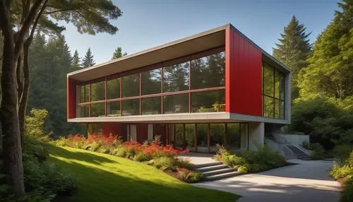 cubic house,forest house,modern house,cube house,modern architecture,house in the forest,dunes house,smart house,mid century house,prefab,swiss house,frame house,passivhaus,mirror house,house in the mountains,bohlin,landscape red,dreamhouse,shawnigan,prefabricated,Illustration,American Style,American Style 12