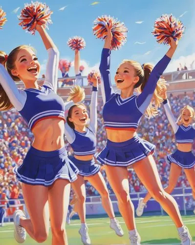 cheering,cheerleading uniform,cheer,you cheer,cheerleading,cheerleader,sports uniform,oil painting on canvas,swamp football,oil on canvas,color pencils,ung,sports,oil painting,pc game,cheerfulness,sports wall,stadium falcon,uniforms,football games,Illustration,Paper based,Paper Based 22