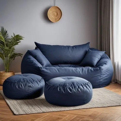 blue pillow,beanbag,water sofa,soft furniture,sofa cushions,sofa set,Photography,General,Realistic