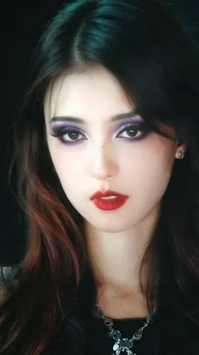 gothic woman,goth woman,vampire woman,gothel,dhampir,doll's facial features