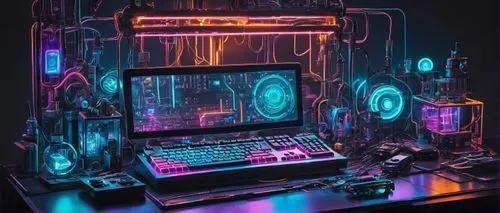 cyberpunk,computer art,computer,desktop computer,computer workstation,computer case,computer desk,cyber,barebone computer,cyclocomputer,computer game,compute,80's design,computer room,computer system,pc,trip computer,personal computer,computer freak,80s,Unique,Design,Knolling