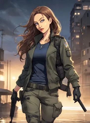 brigette,civilian,girl with gun,bulletgirl,girl with a gun,zofia,Digital Art,Anime