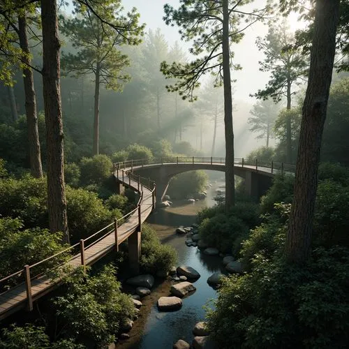 riverwood,scenic bridge,hanging bridge,rivendell,adventure bridge,wooden bridge,cahaba,creekside,hangman's bridge,chattooga,mirkwood,streamwood,greenforest,cryengine,dragon bridge,enb,allatoona,streamside,forest landscape,ozark