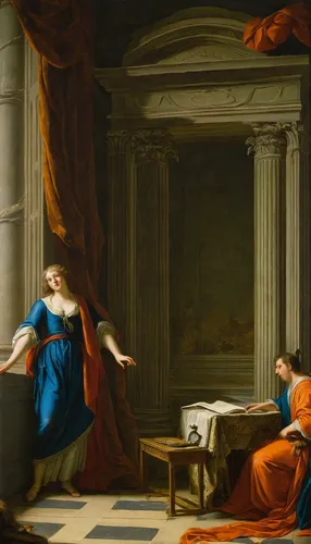 the death of socrates,the annunciation,school of athens,cepora judith,classical antiquity,thymelicus,la nascita di venere,apollo hylates,apollo and the muses,2nd century,neoclassical,orange robes,archimedes,woman drinking coffee,narcissus of the poets,geocentric,lycaenid,psyche,meticulous painting,antiquity,Art,Classical Oil Painting,Classical Oil Painting 33