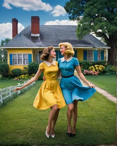 60s,vintage 1950s,1950s,1950's,1960's,50s,retro women,50's style,vintage girls,fifties,pin-up girls,retro pin up girls,yellow and blue,vintage man and woman,1965,leg dresses,vintage women,1940s,1967,1940 women,Illustration,American Style,American Style 11