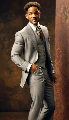 a black man on a suit,ludacris,3d man,freden,jaheim,gangnam,Illustration,Realistic Fantasy,Realistic Fantasy 21