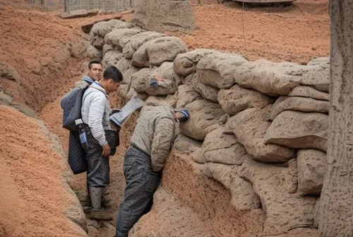 mud wall,excavation,excavation work,mound-building termites,archaeological dig,mud village,tassili n'ajjer,soil erosion,lalibela,wailing wall,excavation site,terracotta warriors,the terracotta army,ro