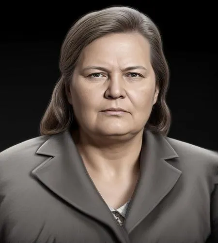 an older woman with dark hair and black jacket,nuland,kirienko,szubanski,mapisa,kaczynska,mowlam,Common,Common,Natural