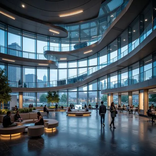 modern office,blavatnik,headquaters,atriums,genzyme,atrium,offices,embl,bridgepoint,genentech,office buildings,lobby,autostadt wolfsburg,macewan,segerstrom,company headquarters,cupertino,kaust,headquarter,njitap