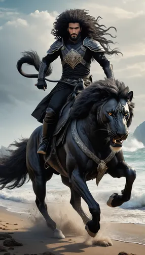 thorin,alpha horse,heroic fantasy,man and horses,genghis khan,black horse,biblical narrative characters,horseman,spanish stallion,conquistador,centaur,horsemen,zodiac sign leo,horse herder,bronze horseman,horseback,lord shiva,weehl horse,mongolian,horse running,Conceptual Art,Fantasy,Fantasy 11