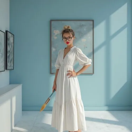 shirtdresses,sobchak,shirtdress,alphorn,caftan,white winter dress,anastassiades,croquet,a floor-length dress,menswear for women,housecoat,housekeeper,cleaning woman,effortlessness,white silk,bamboo flute,lwd,women fashion,petrushova,traje,Photography,General,Realistic