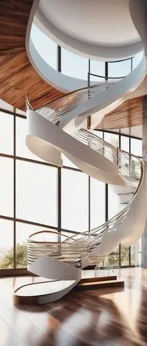 spiral staircase,winding staircase,circular staircase,spiral stairs,staircase,wooden stairs,staircases,steel stairs,interior modern design,wooden stair railing,futuristic architecture,outside staircase,snohetta,banisters,sky space concept,futuristic art museum,renderings,stairs,3d rendering,modern architecture,Conceptual Art,Sci-Fi,Sci-Fi 24