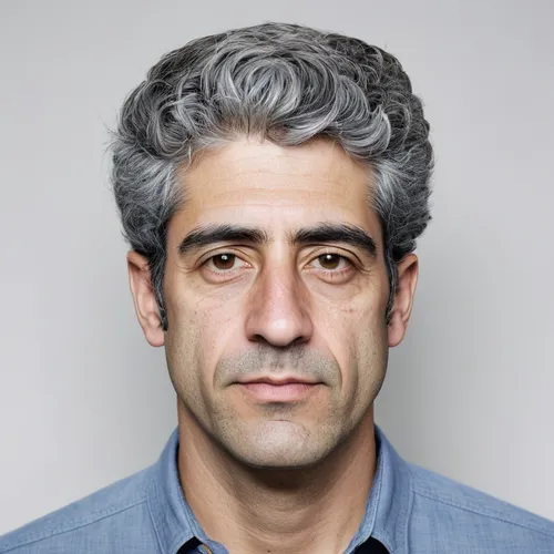 Take a serious passport photo against a white background.,itamar kazir,iranian,management of hair loss,felipe bueno,joe iurato,rio serrano,man portraits,male person,abdel rahman,uomo vitruviano,santia