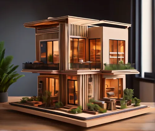 miniature house,model house,dolls houses,3d rendering,cube stilt houses,cubic house,smart home,doll house,3d render,smart house,mid century house,dog house frame,wooden house,3d model,small house,fram