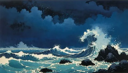 japanese waves,hokusai,japanese wave,sea storm,chiyonofuji,ocean waves,japanese wave paper,ocean,stormy sea,tidal wave,oceano,okimoto,tsunami,el mar,kujira,the great wave off kanagawa,waves,oceanian,sea landscape,kuroshio,Illustration,Japanese style,Japanese Style 09