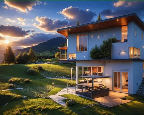 3d rendering,modern house,smart home,house in mountains,home landscape,house in the mountains,beautiful home,smart house,eco-construction,luxury property,holiday villa,sky apartment,modern architecture,luxury real estate,luxury home,golf hotel,cubic house,golf lawn,smarthome,swiss house