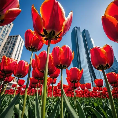 red tulips,tulips,two tulips,tulip festival,orange tulips,tulip flowers