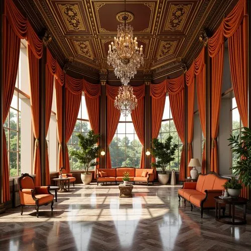 ballroom,cochere,royal interior,rosecliff,ritzau,villa d'este,lobby,ornate room,gleneagles hotel,ballrooms,neoclassical,grandeur,hotel lobby,larnach,luxury hotel,palladianism,breakfast room,palatial,hotel hall,baccarat