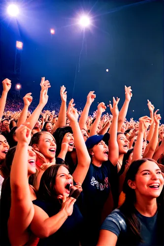 excited crowd, audience cheering, loud applause, hands clapping, whistling, shouting, stadium seats, sports event, concert atmosphere, bright colorful lights, dynamic camera angle, shallow depth of fi