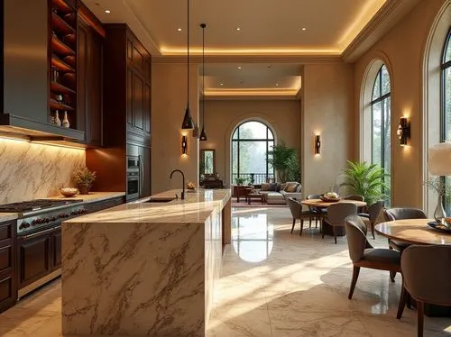 luxury home interior,travertine,tile kitchen,modern kitchen interior,servery,hotel lobby,amanresorts,greystone,breakfast room,penthouses,lobby,kitchen design,contemporary decor,modern kitchen,luxury hotel,starwood,interior modern design,luxury bathroom,dining room,sofitel,Photography,General,Realistic